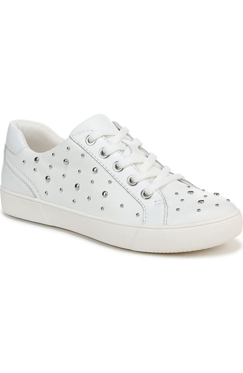 Naturalizer Morrison Stud Sneaker, Main, color, White Leather