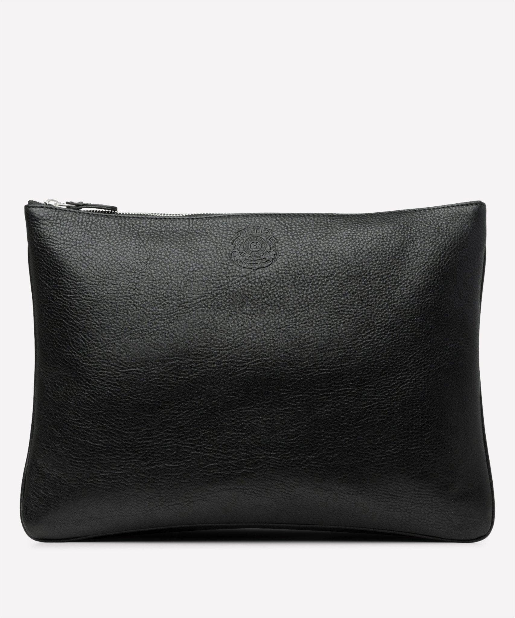 Ghurka Pouch III No. 65, Main, color, Vintage Black Leather