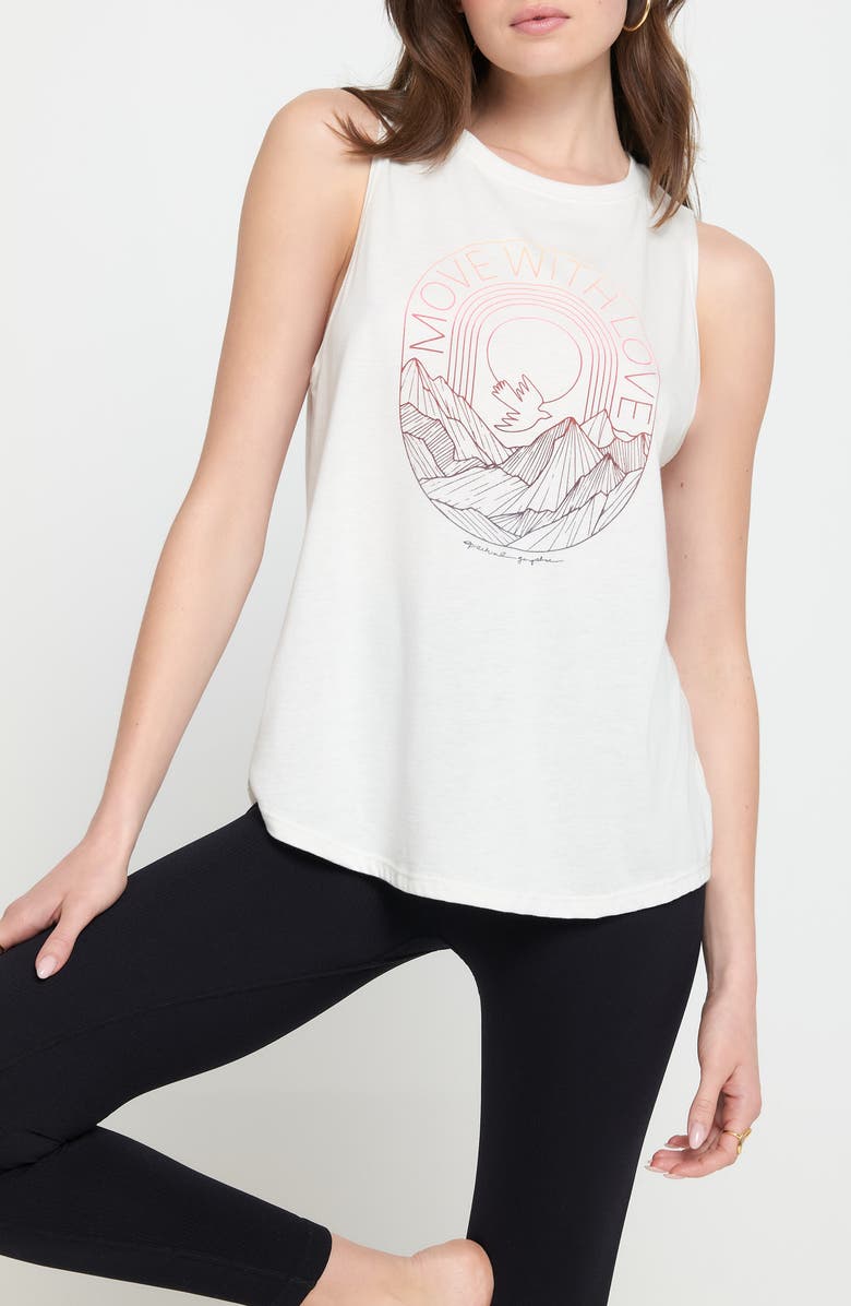 Spiritual Gangster Move with Love Jade Graphic Tank, Main, color, 