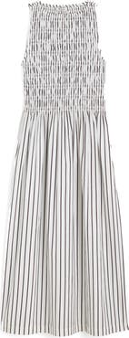 Madewell The Melody Smocked Sleeveless Midi Dress