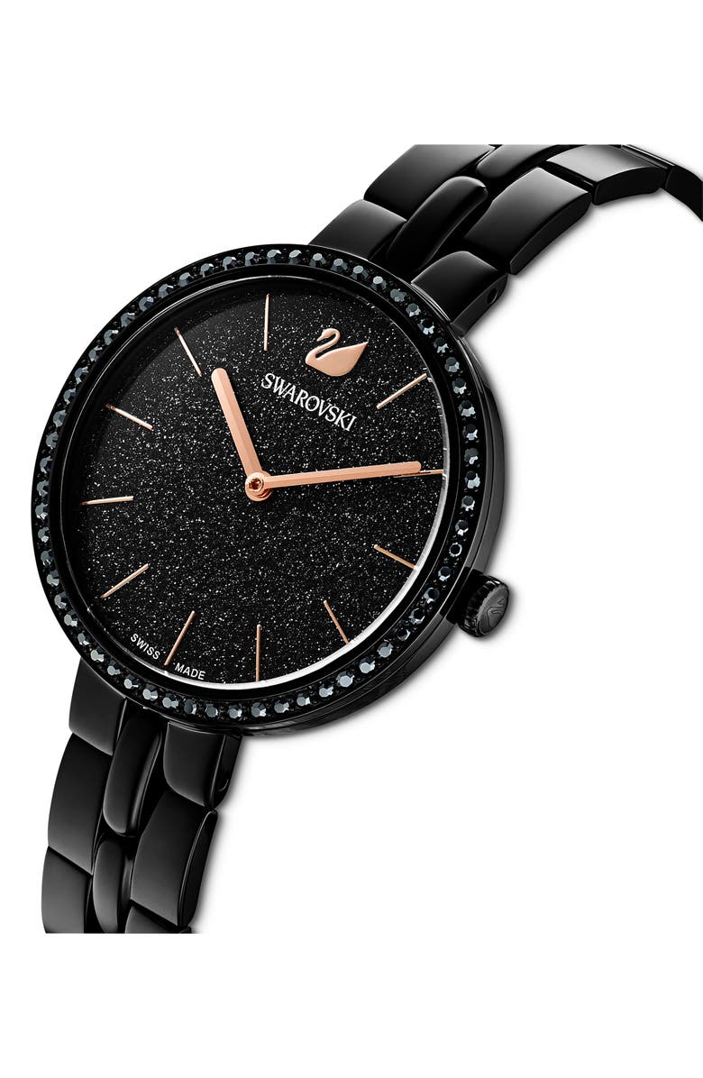 Swarovski Cosmopolitan Bracelet Watch, 40mm, Alternate, color, Black