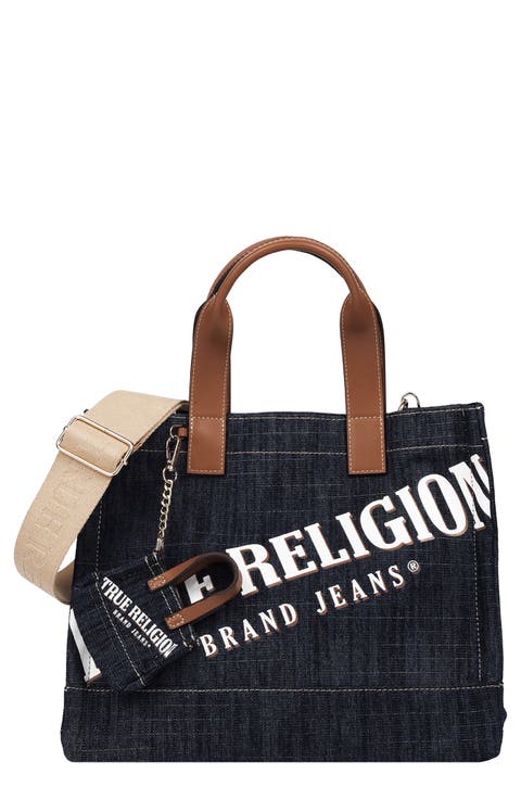 Medium Logo Denim Tote