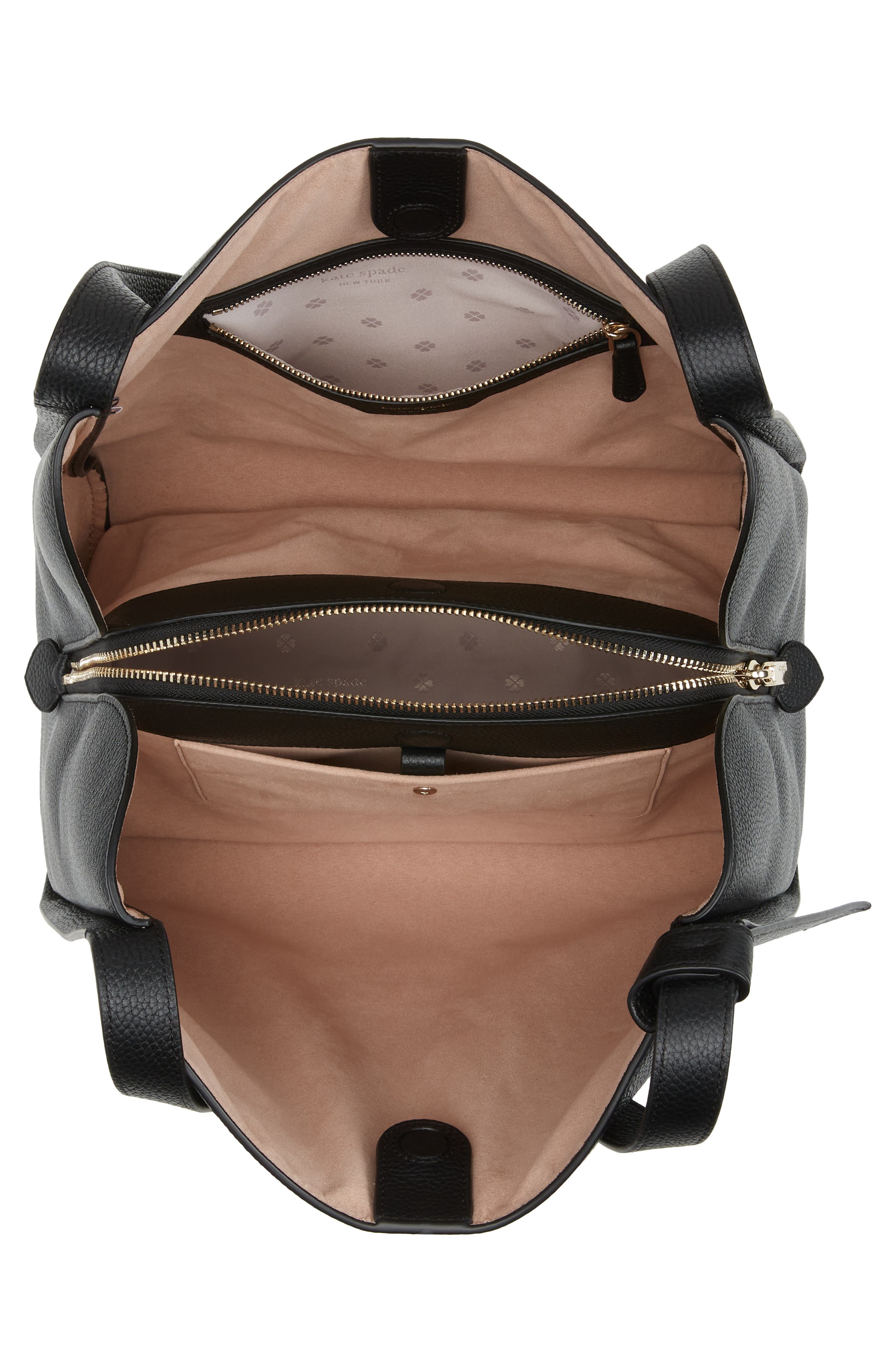 Kate Spade New York knott large leather shoulder bag, Alternate, color, 