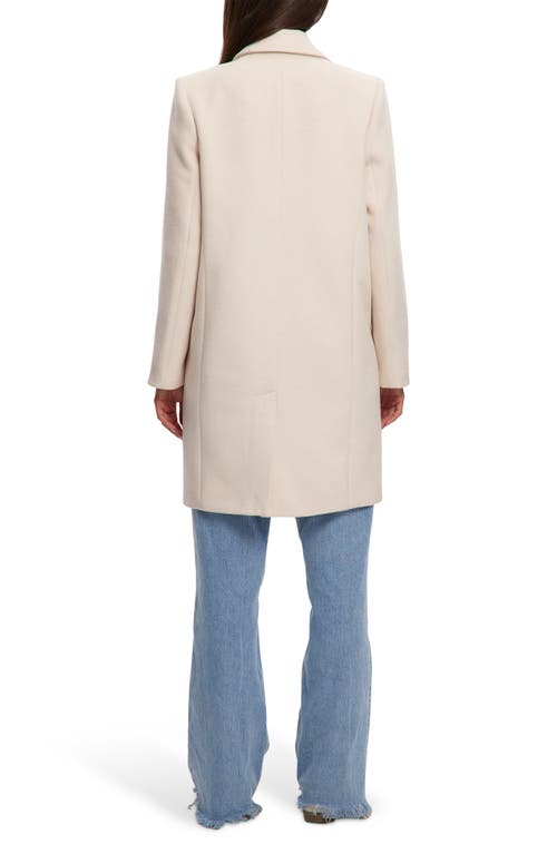 Noize Masa Notch Collar Coat In White