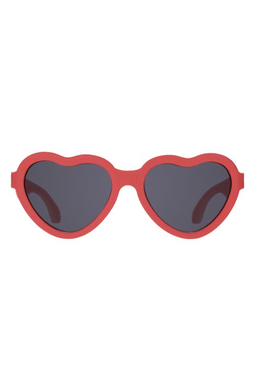 Babiators Kids' Candy Apple Small 46mm Heart Sunglasses In Red