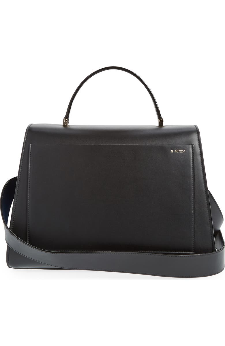 Valextra Iside Leather & Suede Top Handle Bag, Alternate, color,