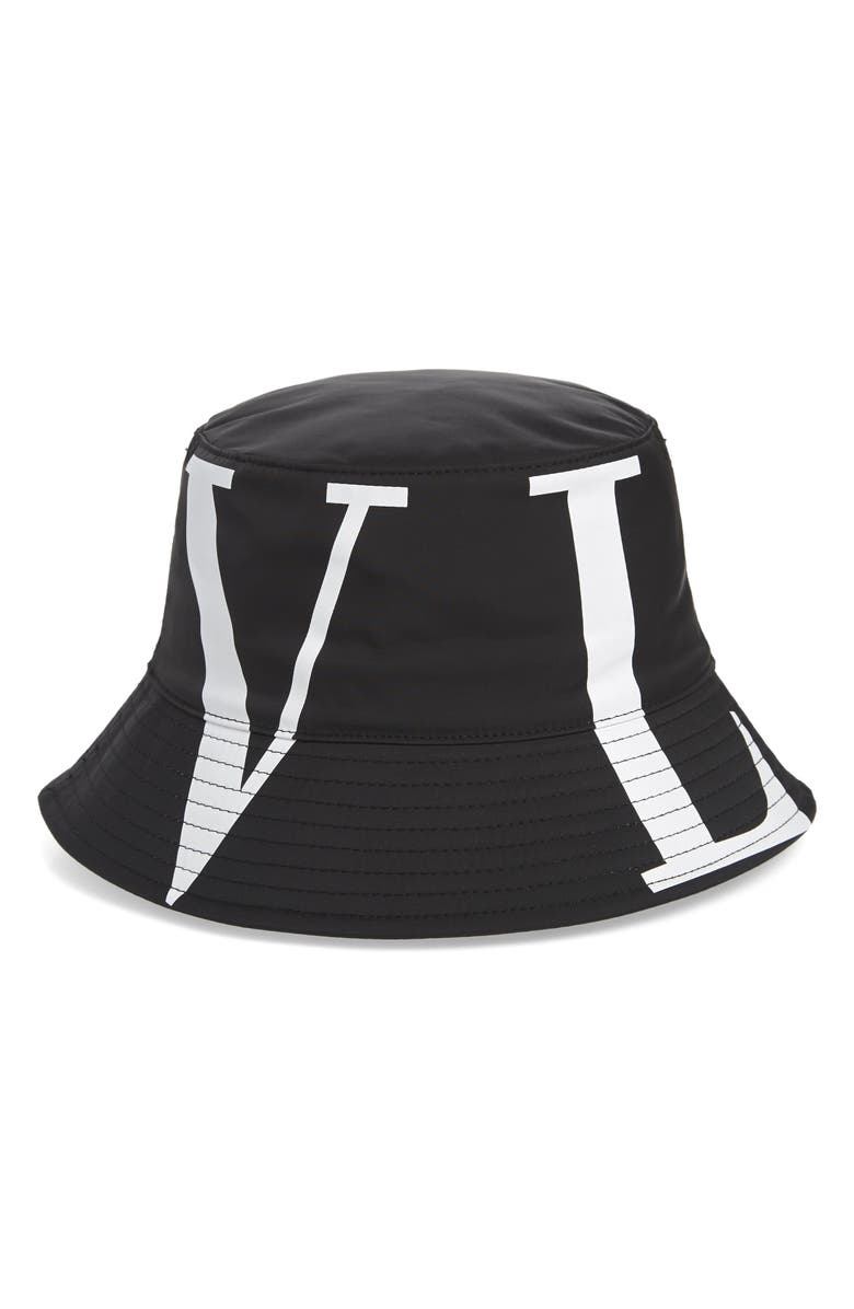 Valentino Garavani Valentino VLTN Twill Bucket Hat, Main, color, 