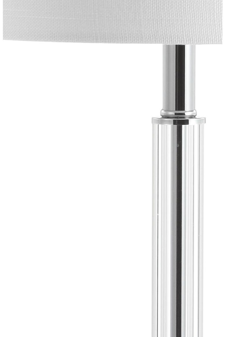 Dana 19.5" Crystal Column/Metal LED Table Lamp, Clear, Alternate, color, Clear