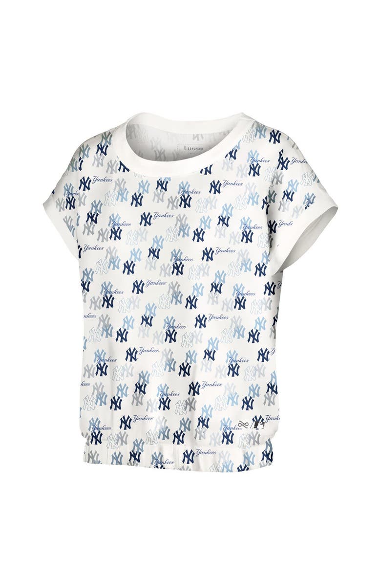 LUSSO Women's Lusso White New York Yankees Madge Dolman Tri-Blend T-Shirt, Alternate, color, White