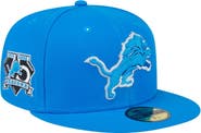 New Era Men's New Era Blue Detroit Lions Main Side Patch 59FIFTY Fitted Hat