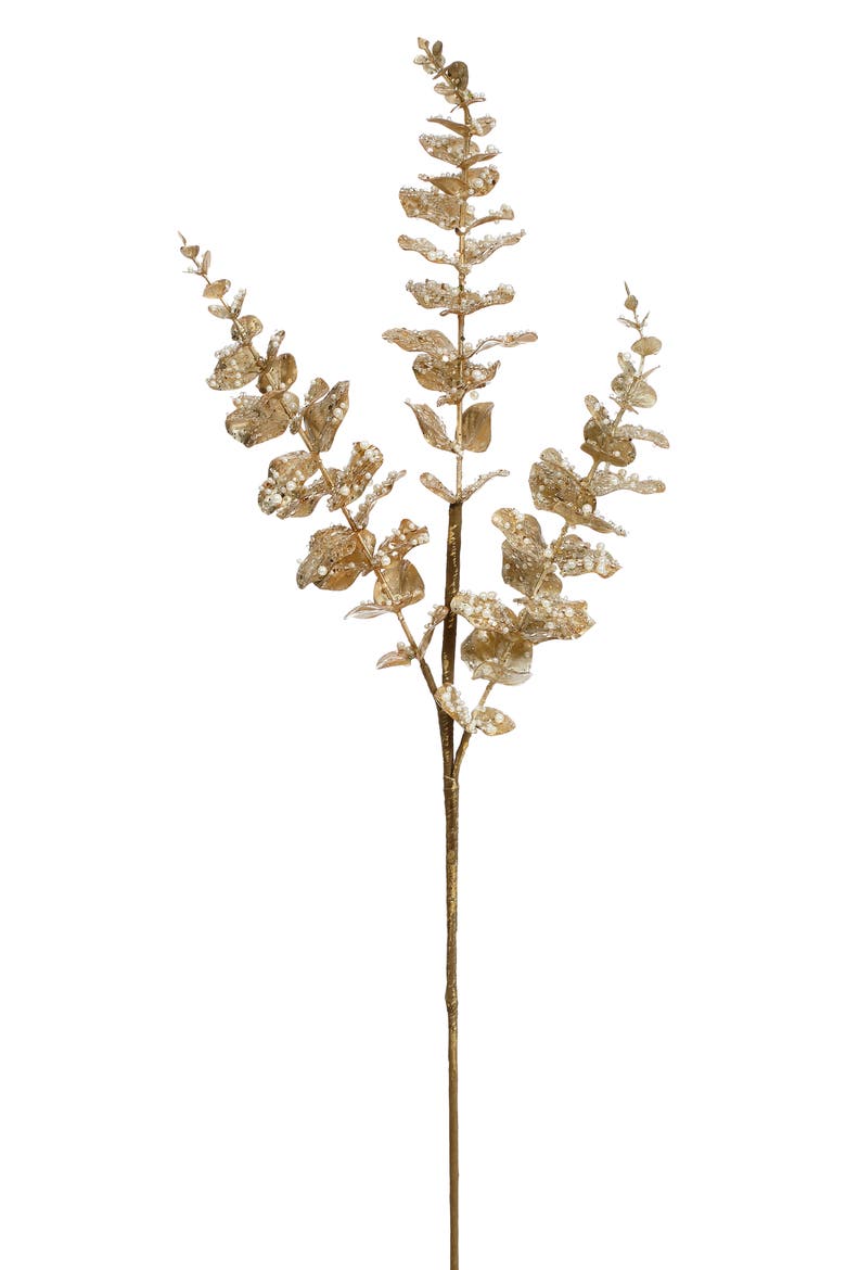 Eucalyptus Spray, Set of 12, Main, color, Gold