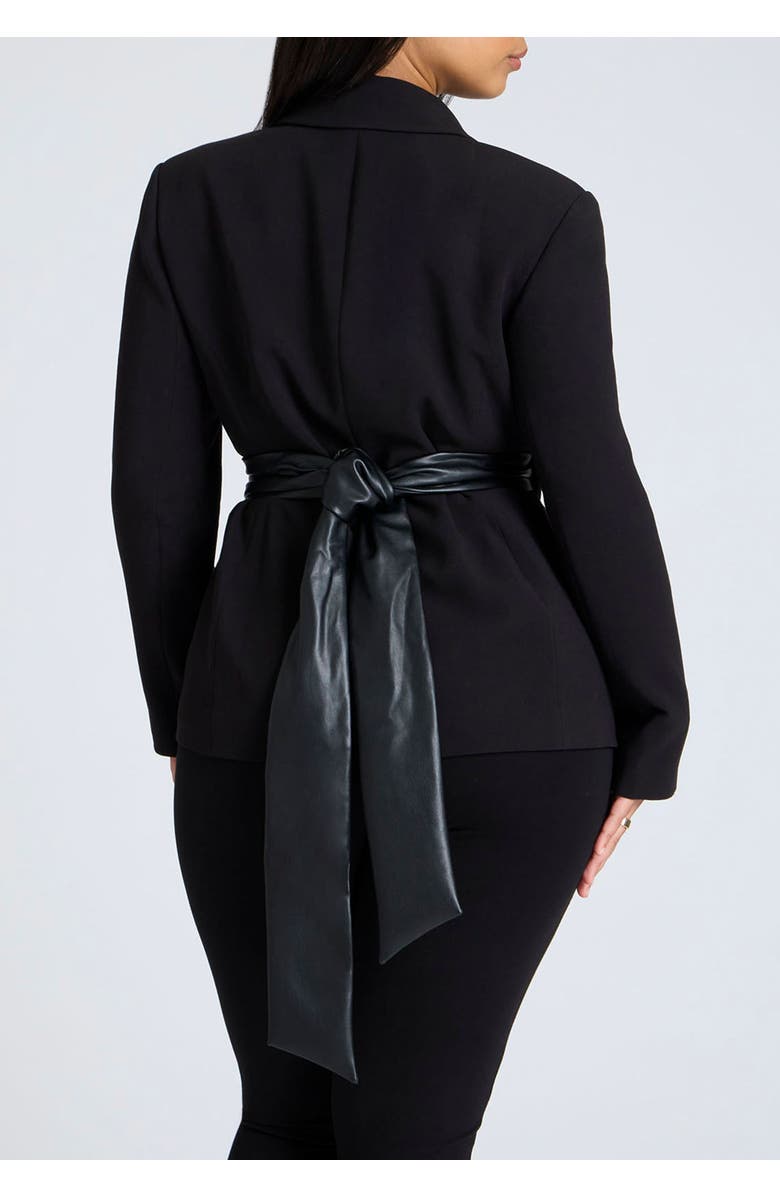 ELOQUII Wrap Blazer, Alternate, color, Black Onyx