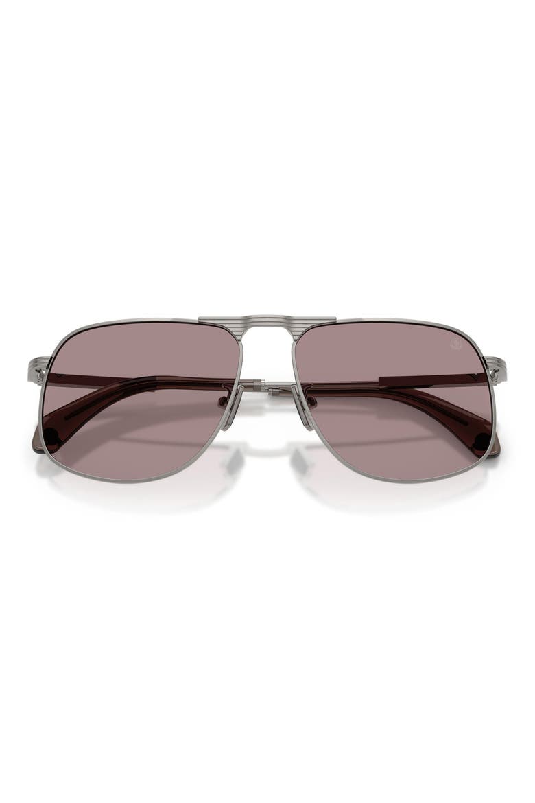 Vitessa 58mm Pilot Sunglasses, Alternate, color, GUN METAL / SOLID PURPLE