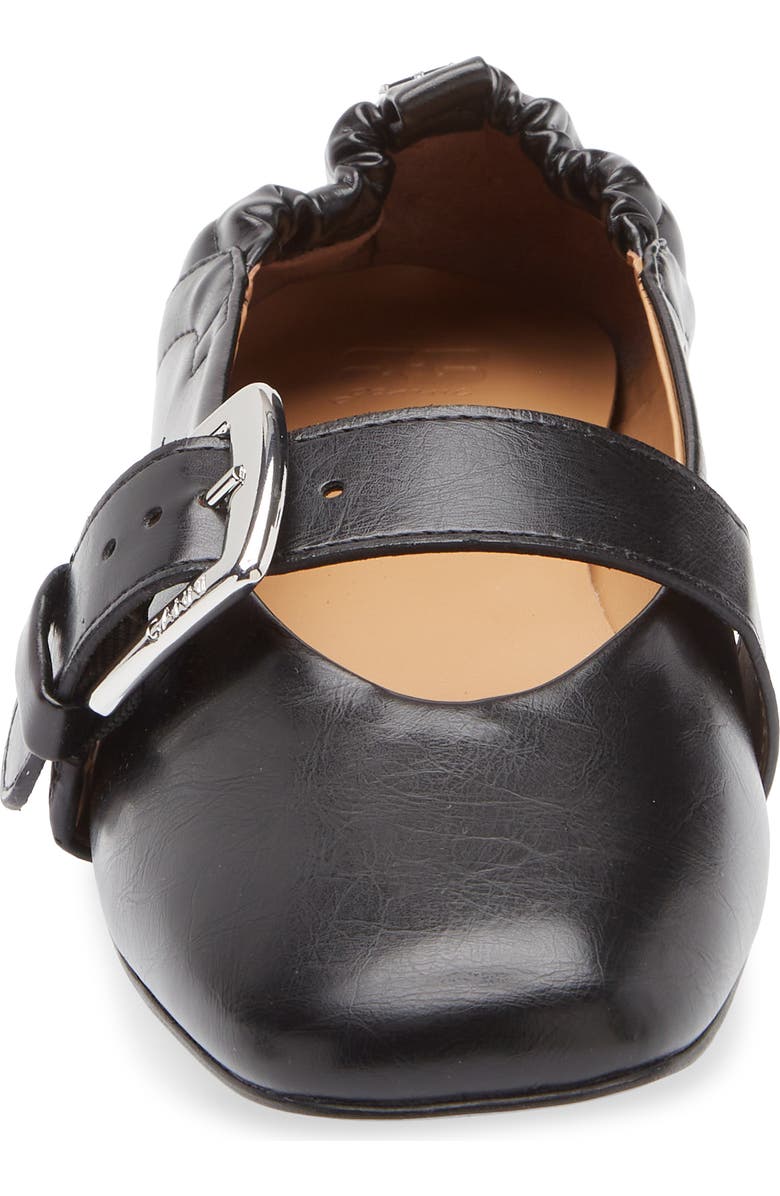 Ganni Mary Jane Ballet Flat, Alternate, color, Black