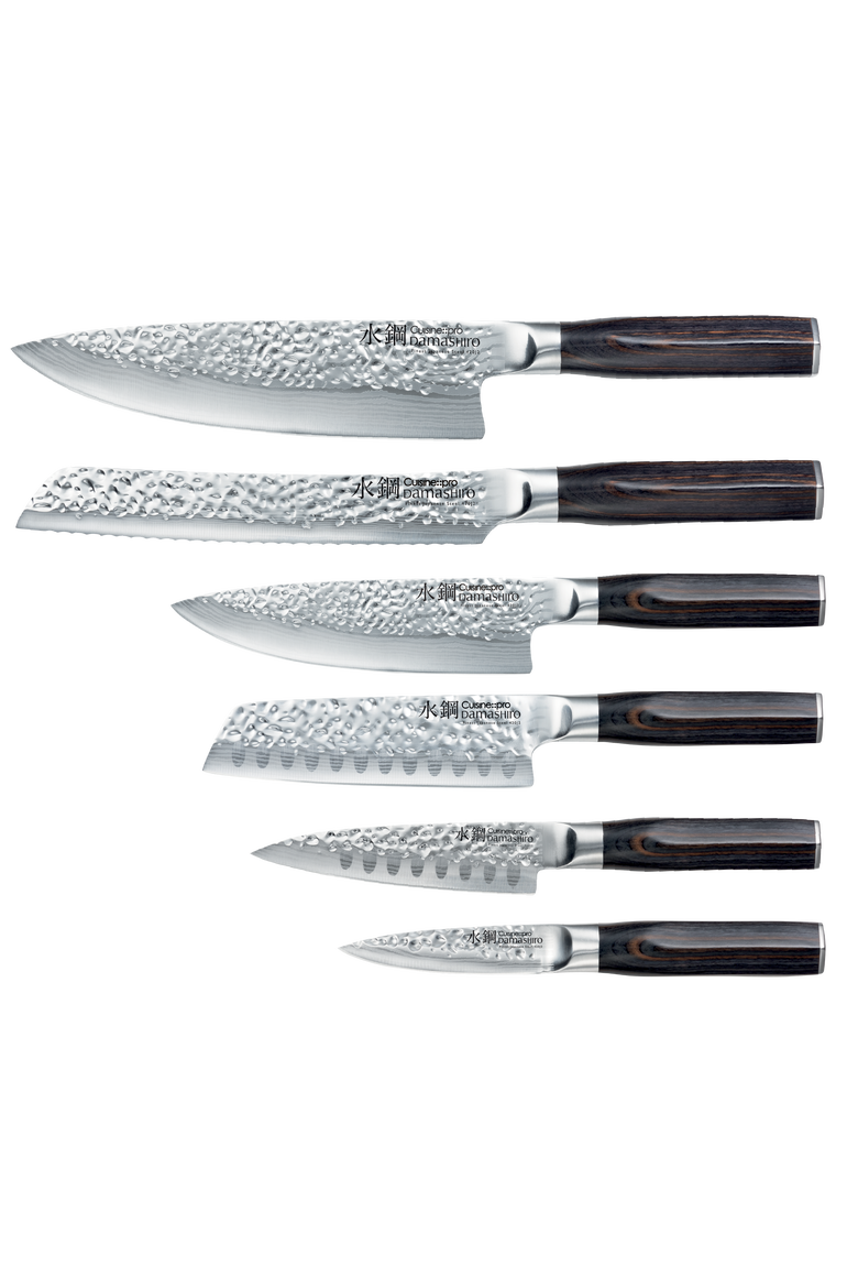 Damashiro EMPEROR® 7-Piece Makoto Knife Block, Alternate, color, Silver