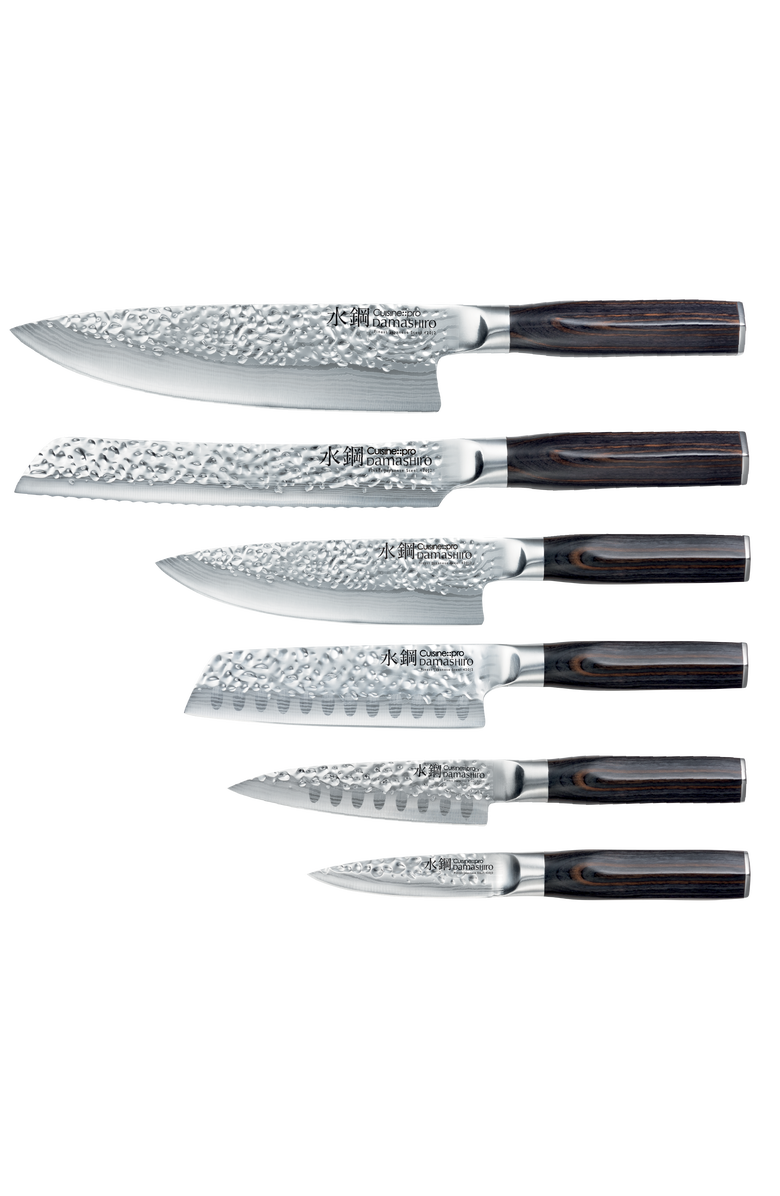 Cuisine::pro<sup>®</sup> Damashiro EMPEROR<sup>®</sup> 7-Piece Makoto Knife Block, Alternate, color, Silver
