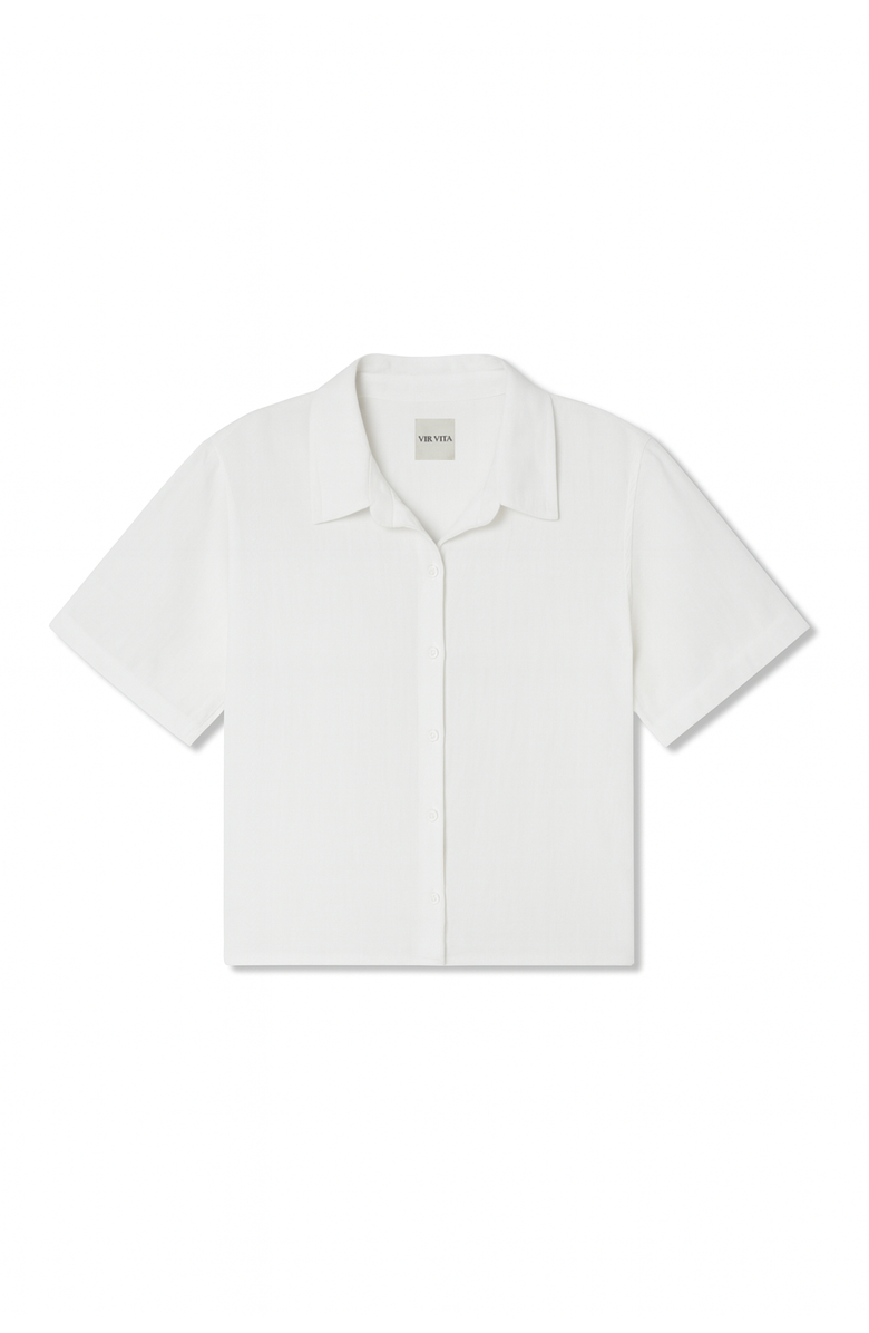 VIR VITA Anais Linen Shirt, Main, color, White