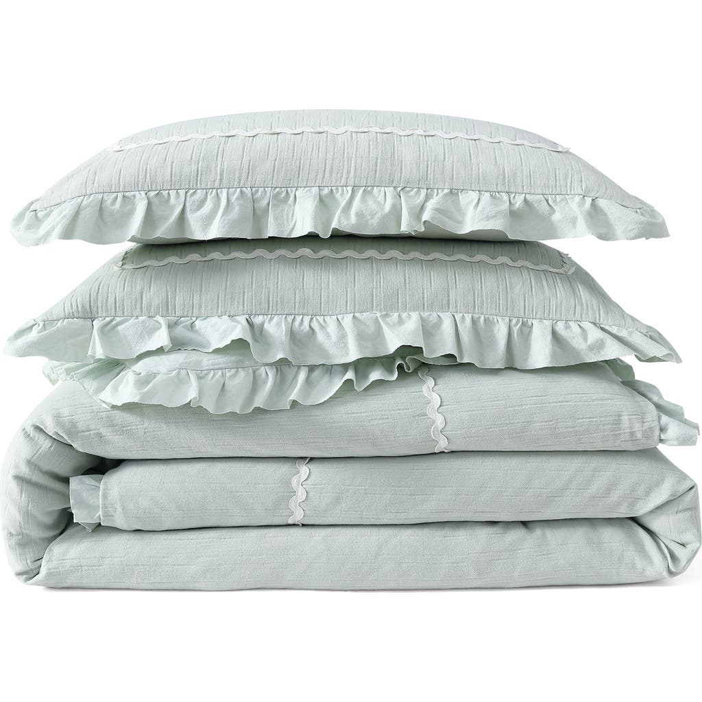 Peri Home Rene Ruffle Comforter & Shams Set In Green