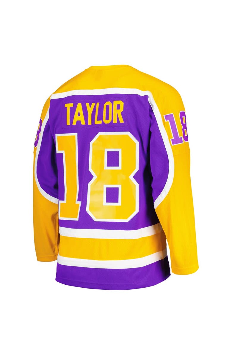 Mitchell & Ness Men's Mitchell & Ness Dave Taylor Purple Los Angeles Kings 1980/81 Blue Line Player Jersey, Alternate, color,