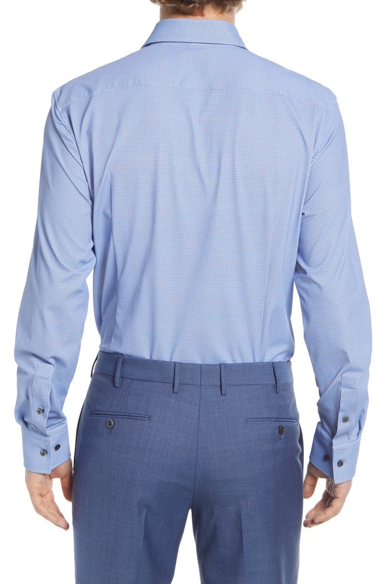 BOSS Jason Slim Fit Dot Stretch Performance Dress Shirt, Alternate, color, 