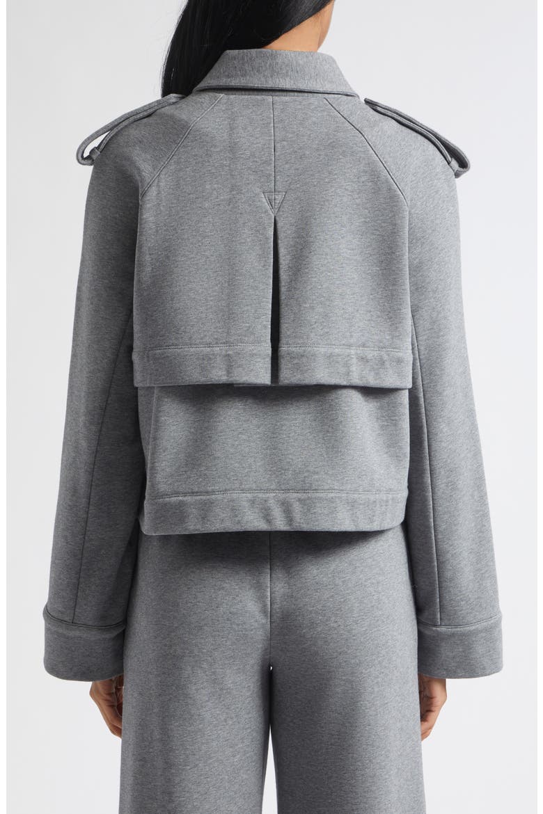 Conneley Cropped Trench Jacket, Alternate, color, HEATHER GREY