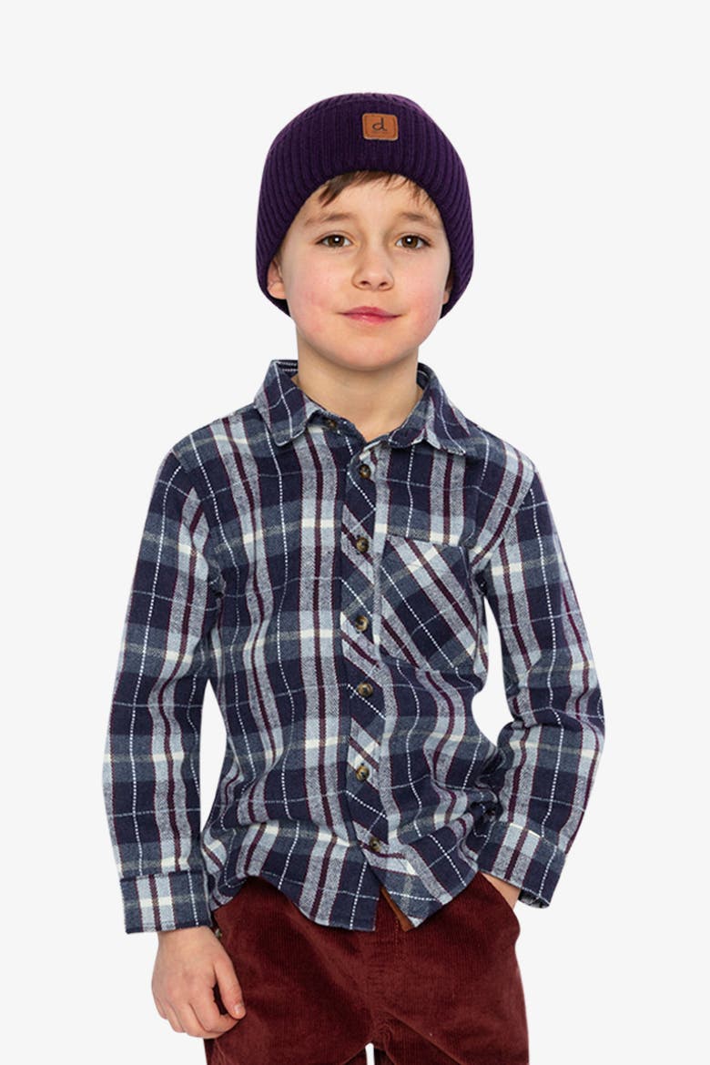 Classic Button Up Flannel Shirt Plaid, Alternate, color, Blue and White Plaid