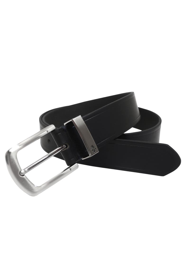 Mens Leather Jean Belt Metal Keeper, Main, color, Black