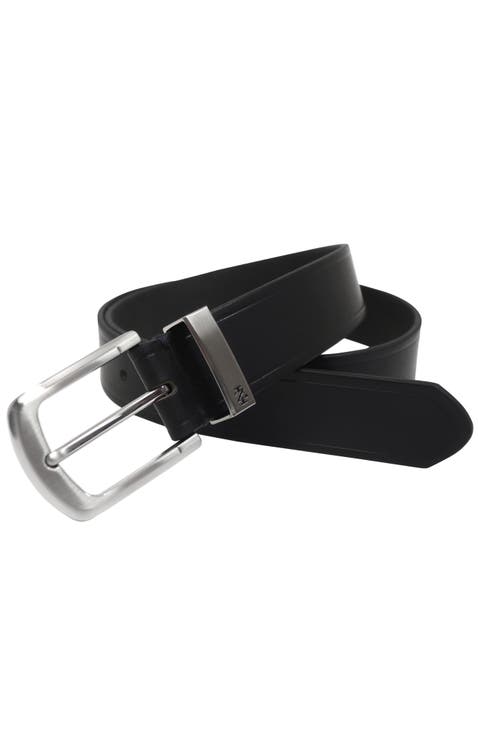 Mens Leather Jean Belt Metal Keeper