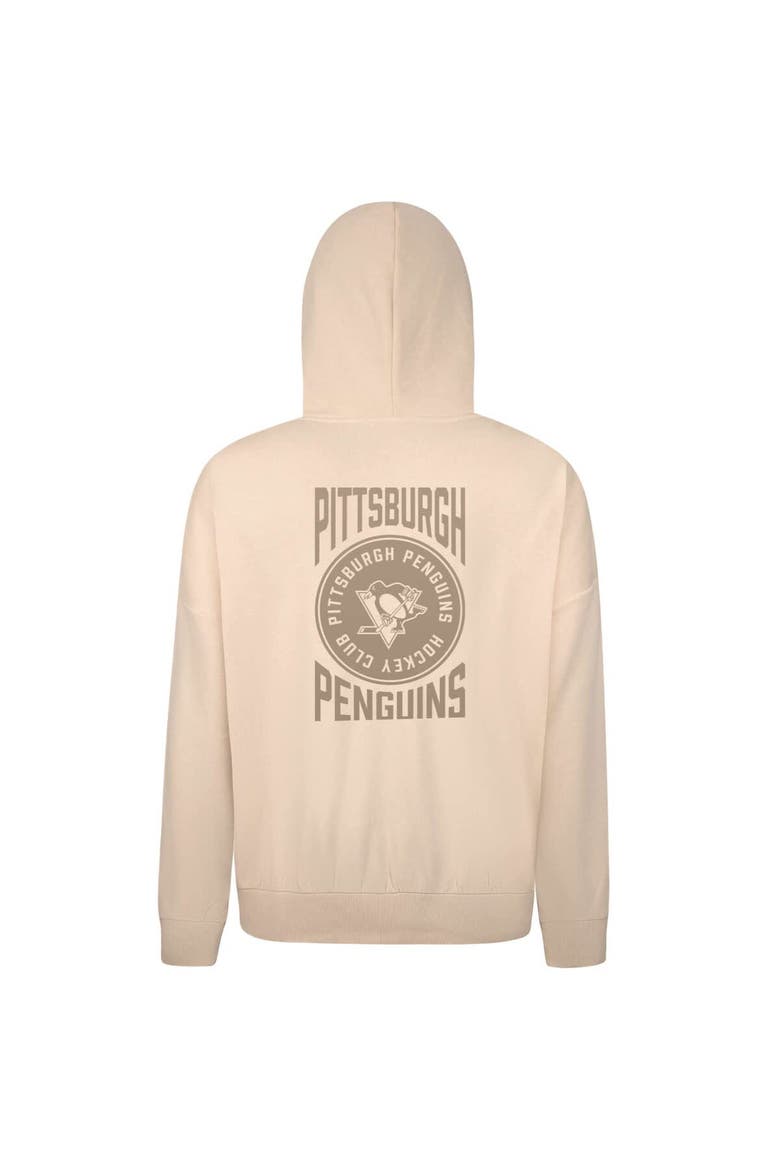 Men's Levelwear Cream Pittsburgh Penguins Contact Stamp Pullover Hoodie, Alternate, color, Cream