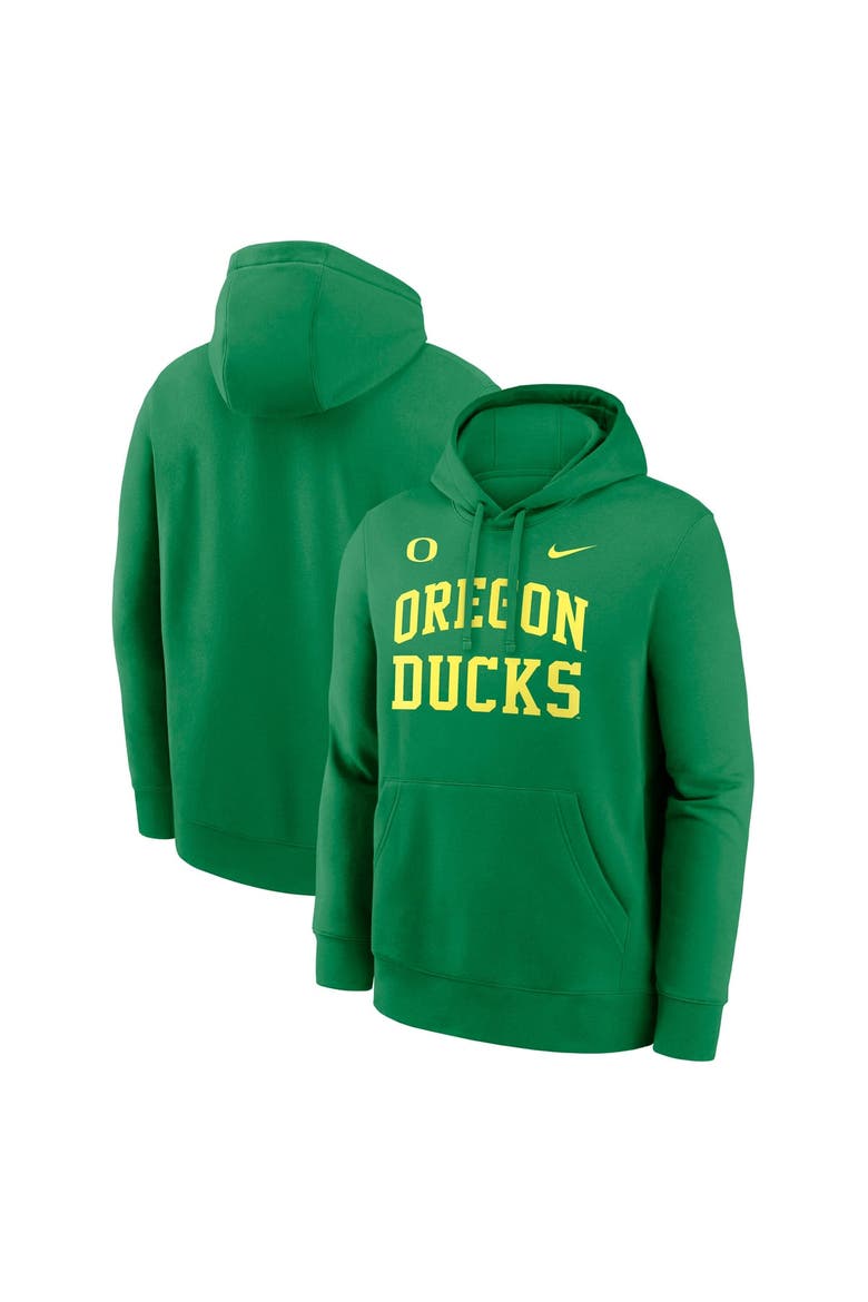 Men's Nike  Green Oregon Ducks Primetime Arched Club Fleece Pullover Hoodie, Main, color, Green