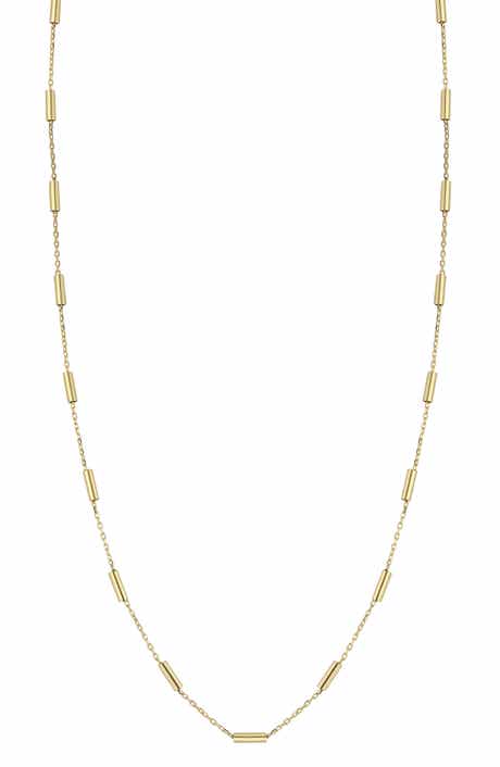Ember Fine Jewelry <p>14K Gold Cylinder Necklace</p>