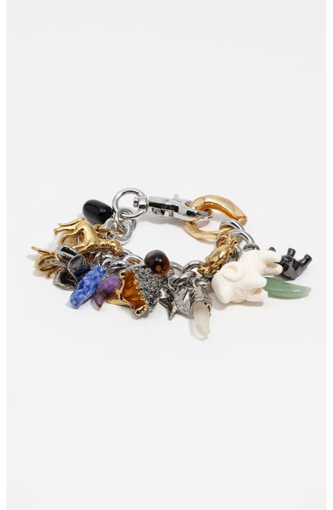 Multi-charm chain bracelet