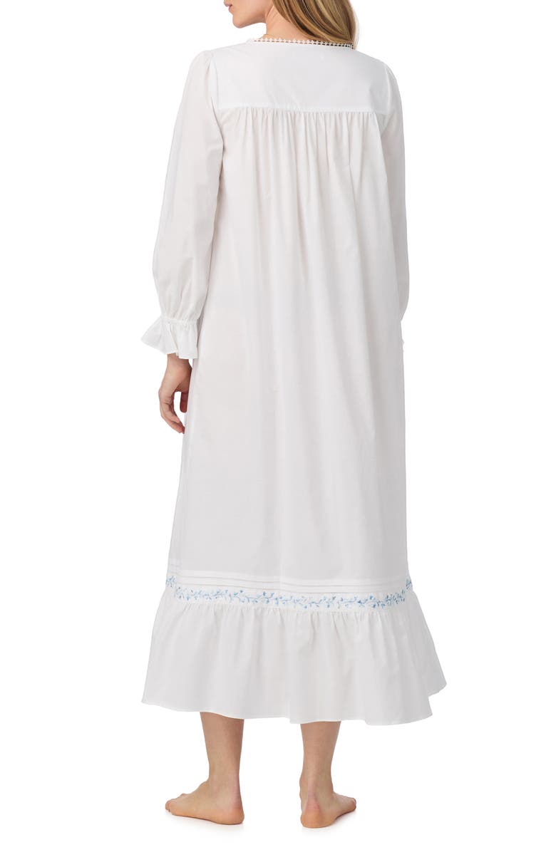 Eileen West Long Sleeve Cotton Lawn Ballet Nightgown, Alternate, color, White