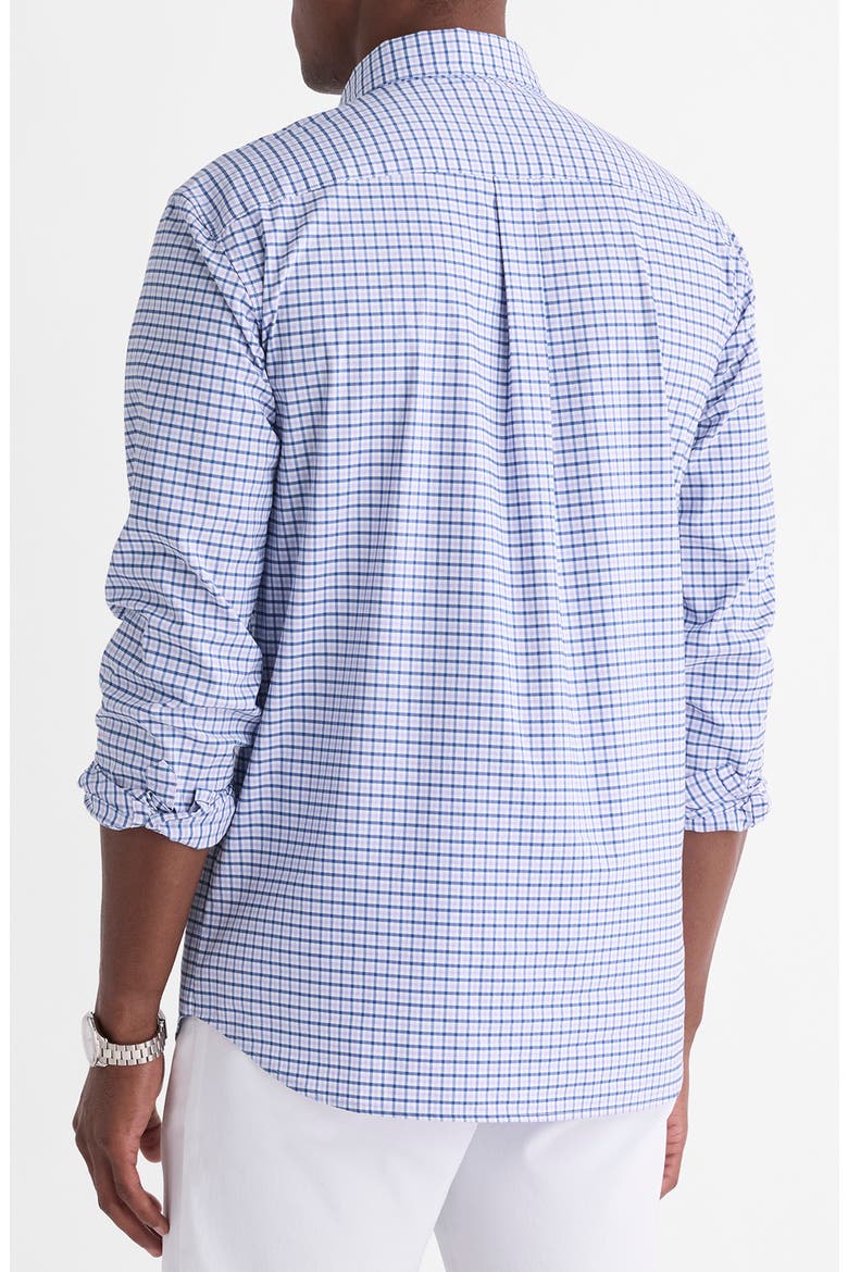 Skysail Gingham Performance Button Down Shirt, Alternate, color, LAVENDER SKY