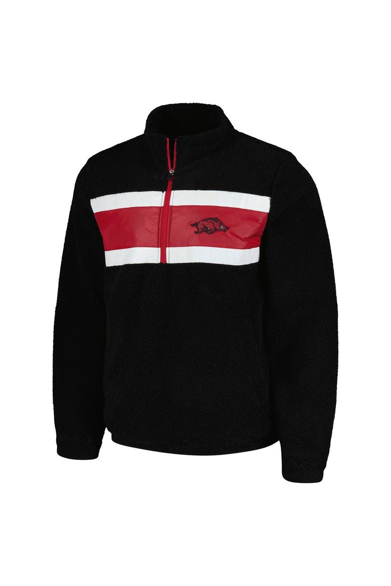 Men's G-III Sports by Carl Banks Black Arkansas Razorbacks Pinch Runner Half-Zip Top, Alternate, color, Black