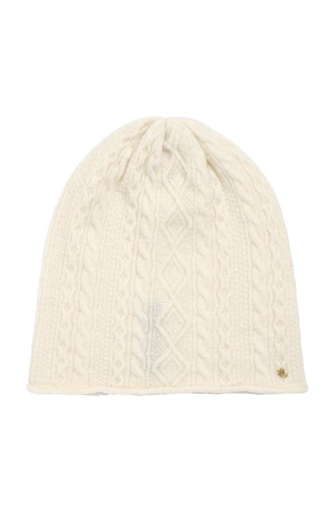 Mini Cable Knit Slouchy Hat