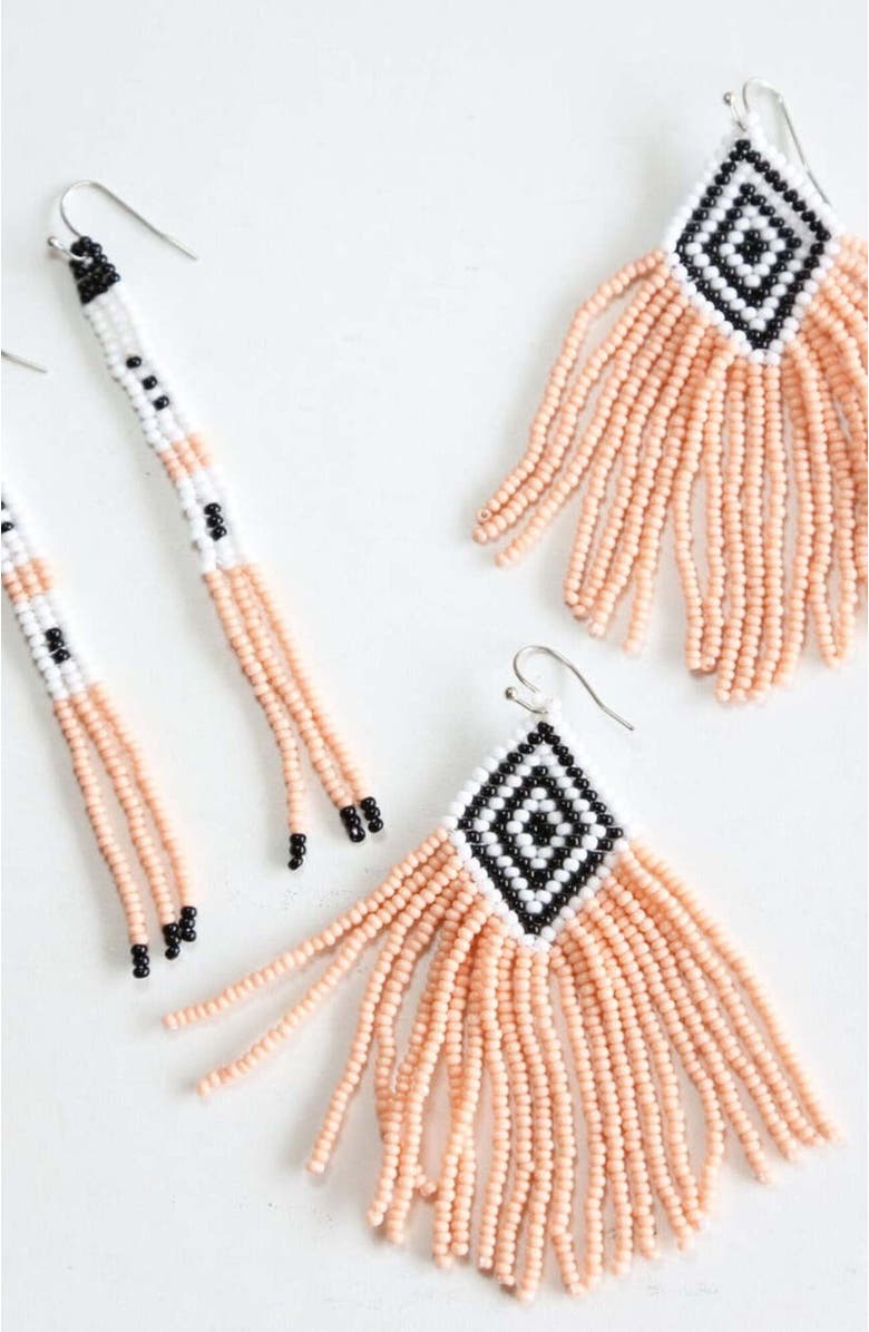 Fosterie Armada Fringe Embera Earrings, Alternate, color, Multi