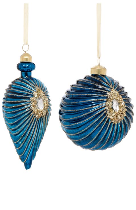 Jeweled Starburst Ornament, Set of 6