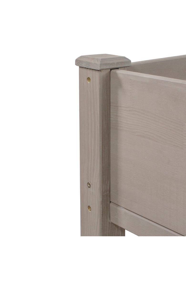 Northlight 4ft Brown Wood Raised Garden Bed Planter Box with Liner, Alternate, color, Brown