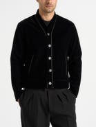 Manière De Voir Nassim Velvet Jacket With Contrast Piping