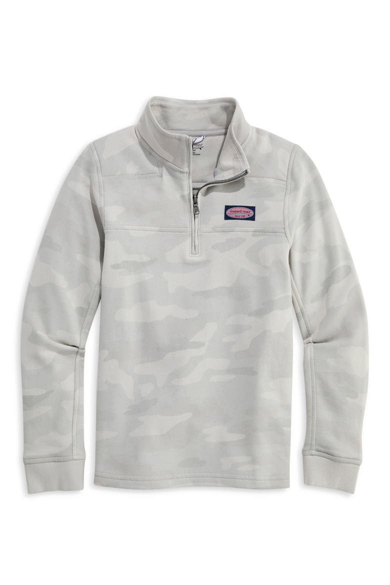 Kids' Half Zip Sweatshirt, Main, color, BEACH CAMO