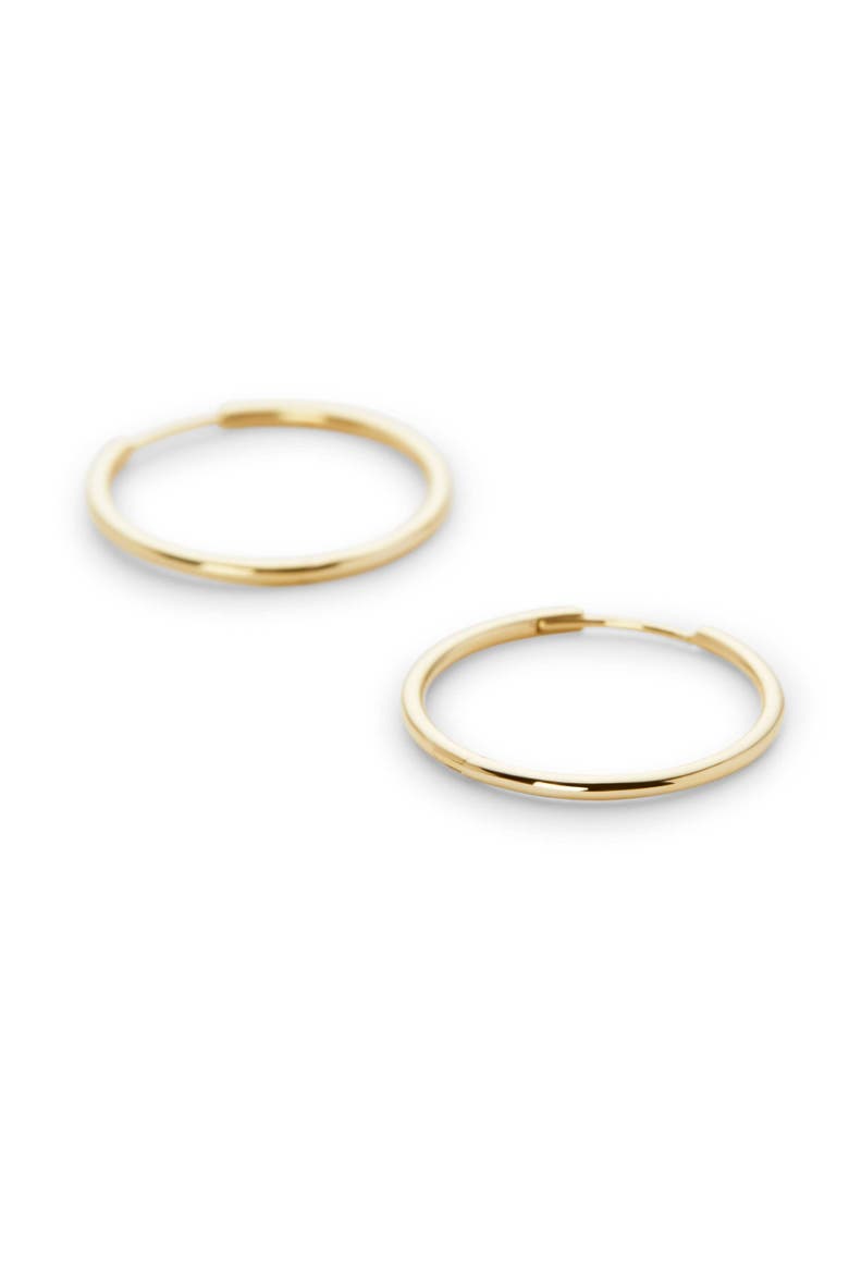 Large Gold Hoop Earrings - Gold Hoops Medium, Alternate, color, Gold