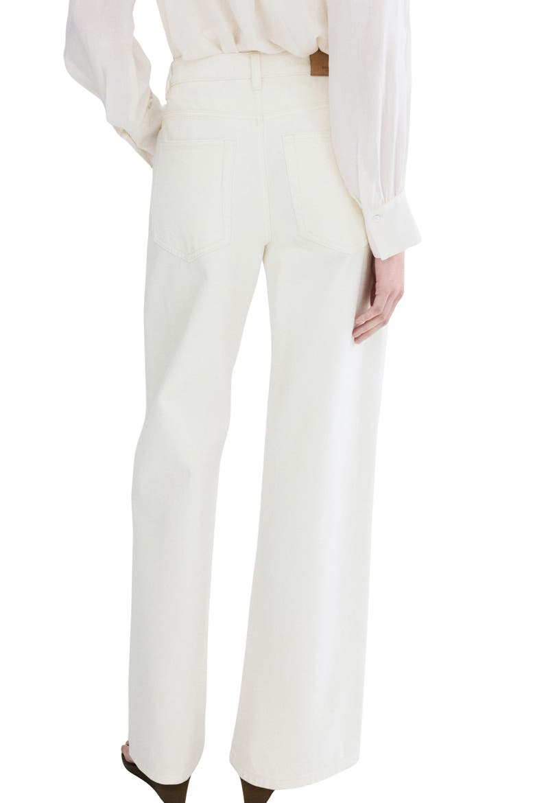 Flower Embroidered Straight Leg Jeans, Alternate, color, ECRU