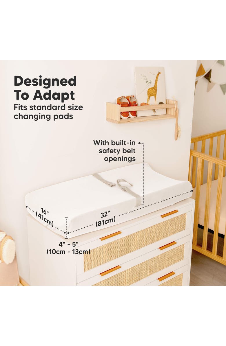 KeaBabies 2-Pack Isla [Protect+] Waterproof Changing Pad Covers, Alternate, color, Soft White