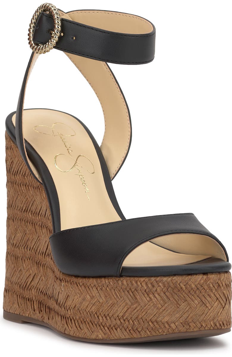 Jessica Simpson Kamindi Platform Wedge Sandal, Main, color, Black