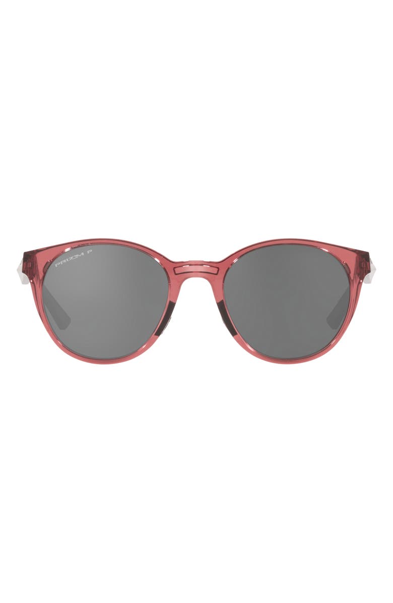 Oakley Spindrift 52mm Prizm<sup>™</sup> Polarized Round Sunglasses, Main, color, Black Red