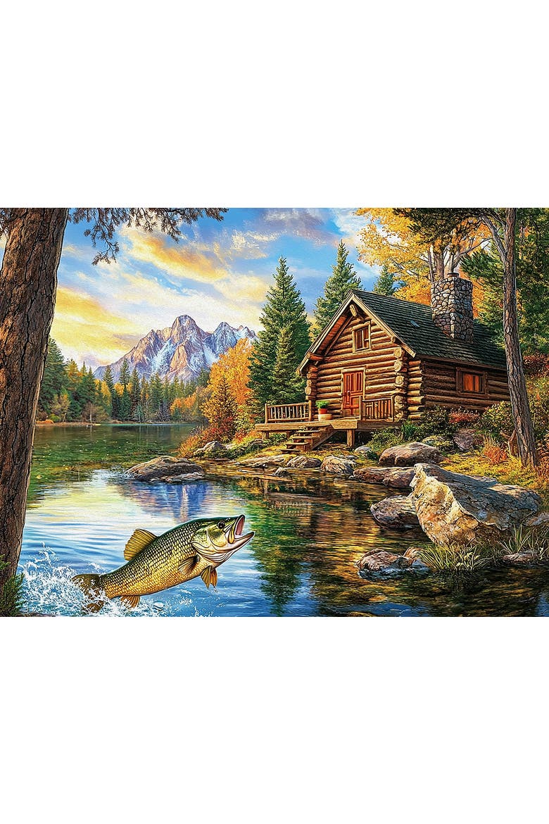 Lake house 500 piece Jigsaw Puzzle for Adults, Alternate, color, Multicolor