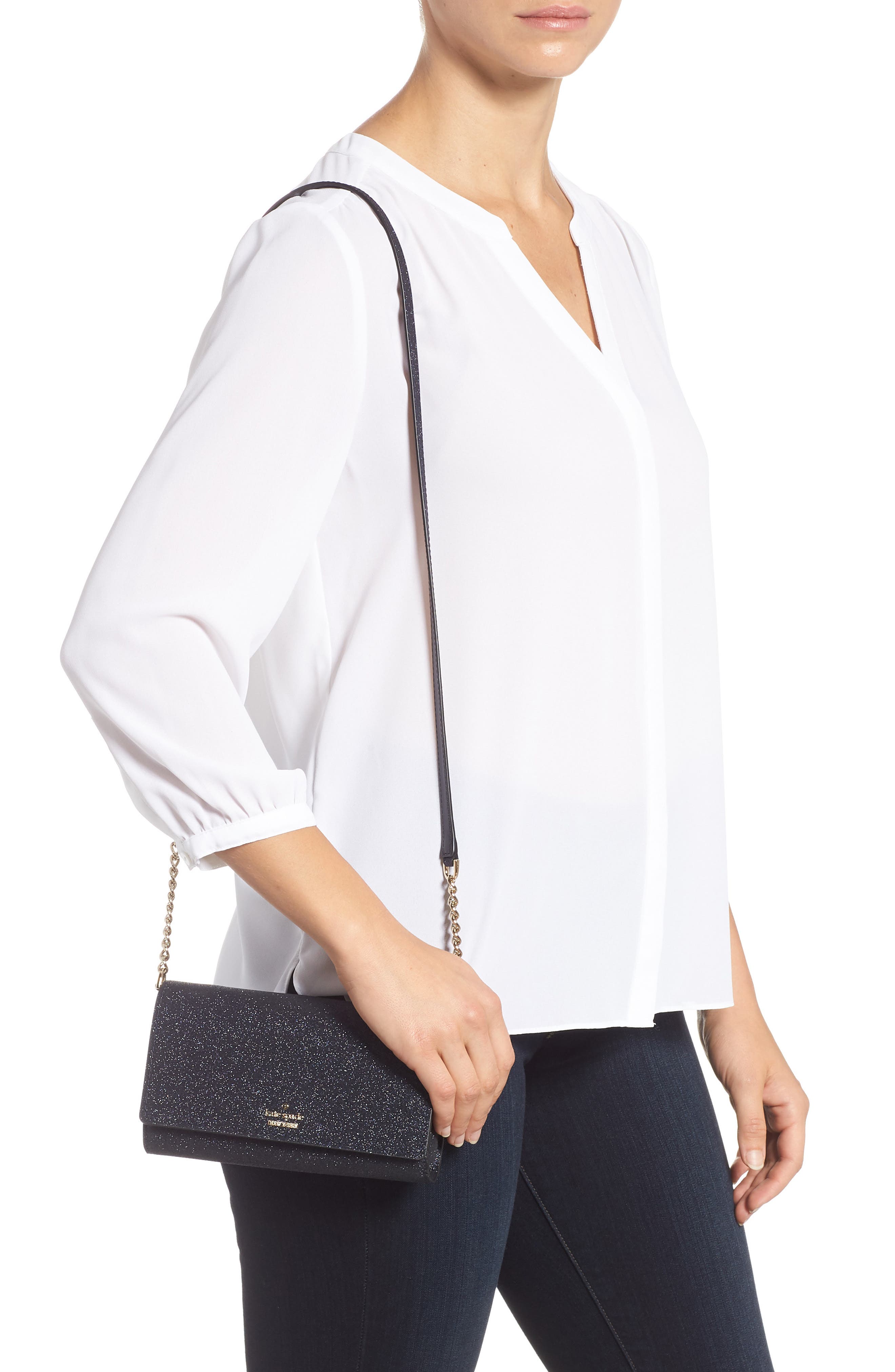 Kate Spade New York burgess court - glitter corin crossbody bag, Alternate, color, 