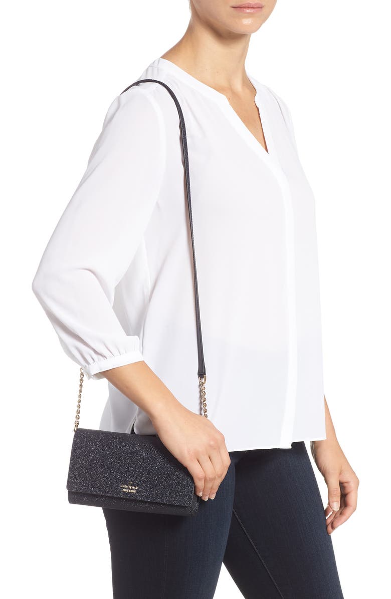Kate Spade New York burgess court - glitter corin crossbody bag, Alternate, color,