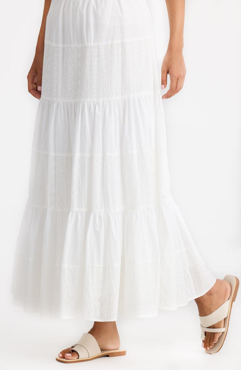 Talisman the Label Dahlia Tiered Cotton Maxi Skirt, Alternate, color, 